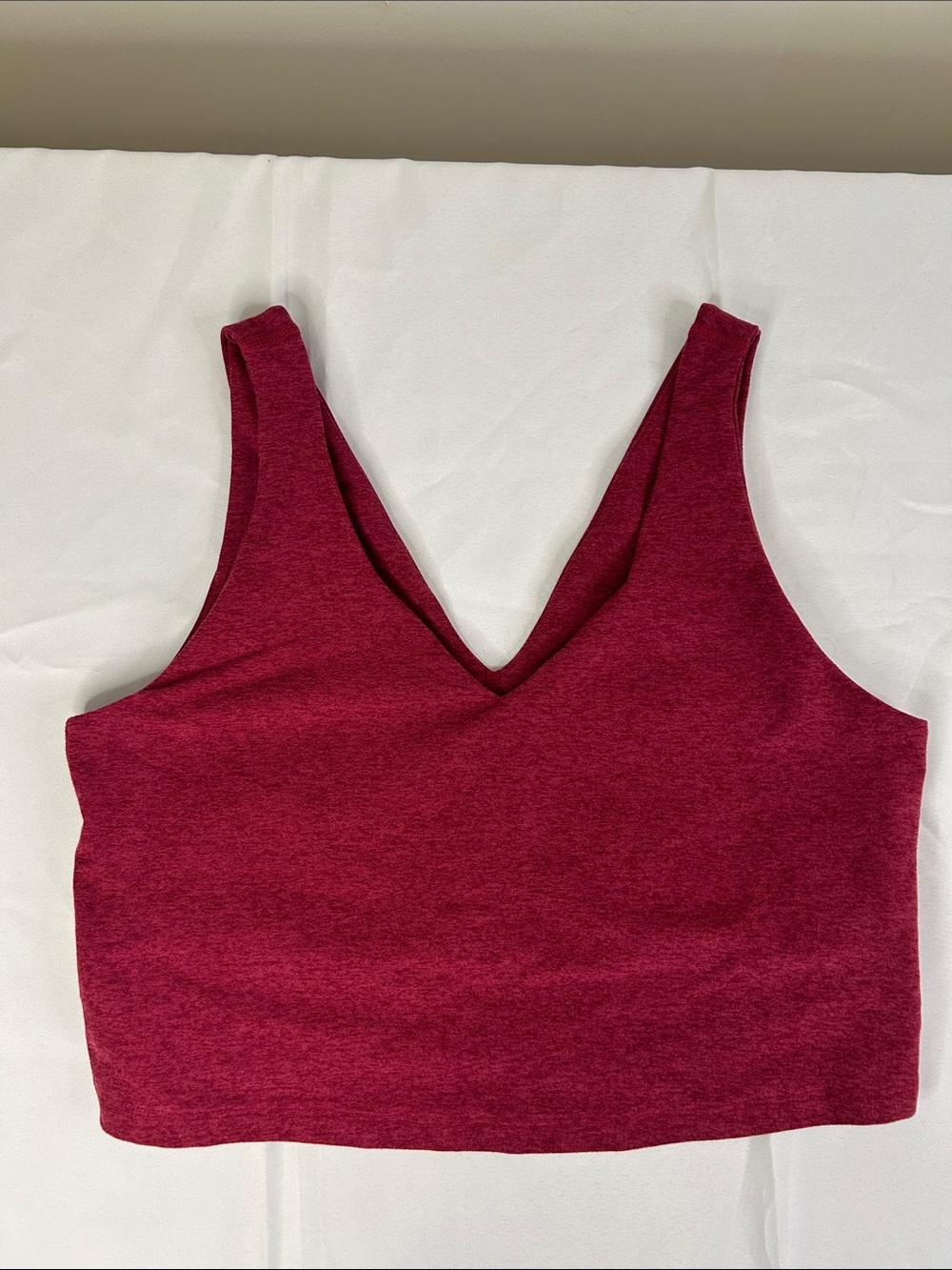 Beyond Yoga Heathered Red Sleeveless Top xl